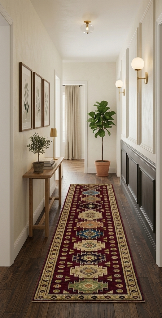 Modern Kazak Runner - 8 x 2.5 ft