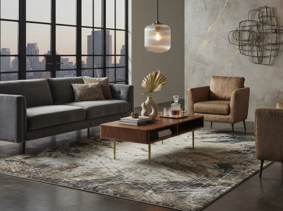 Modern Contemporary Rug - 7 x 10 ft