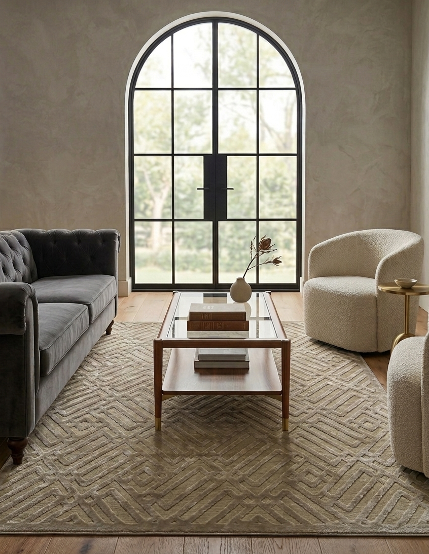 Modern Contemporary Rug - 4 x 6 ft