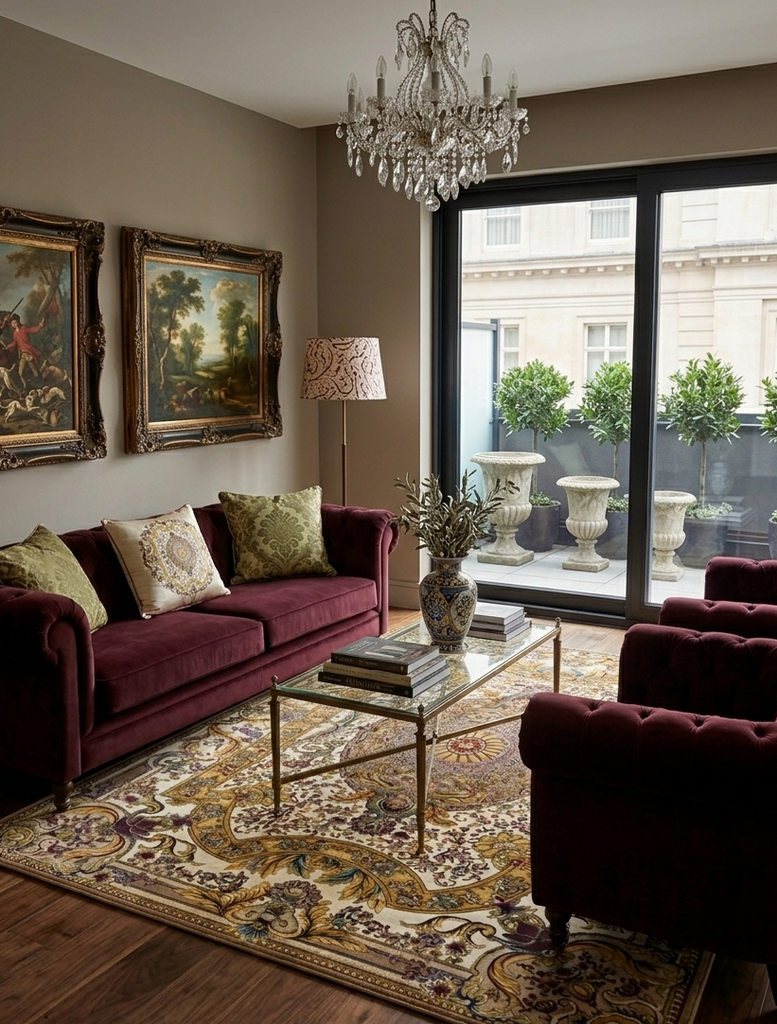 Modern Versace Rug - 5 x 7 ft