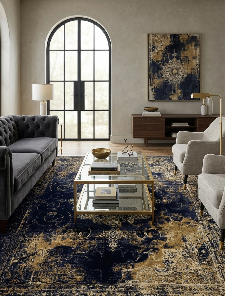 Modern Vintage Rug - 4 x 6 ft