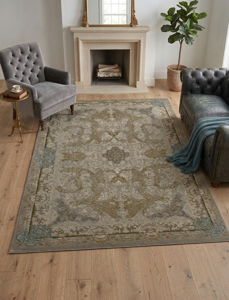 Modern Floral Rug - 3 x 5 ft