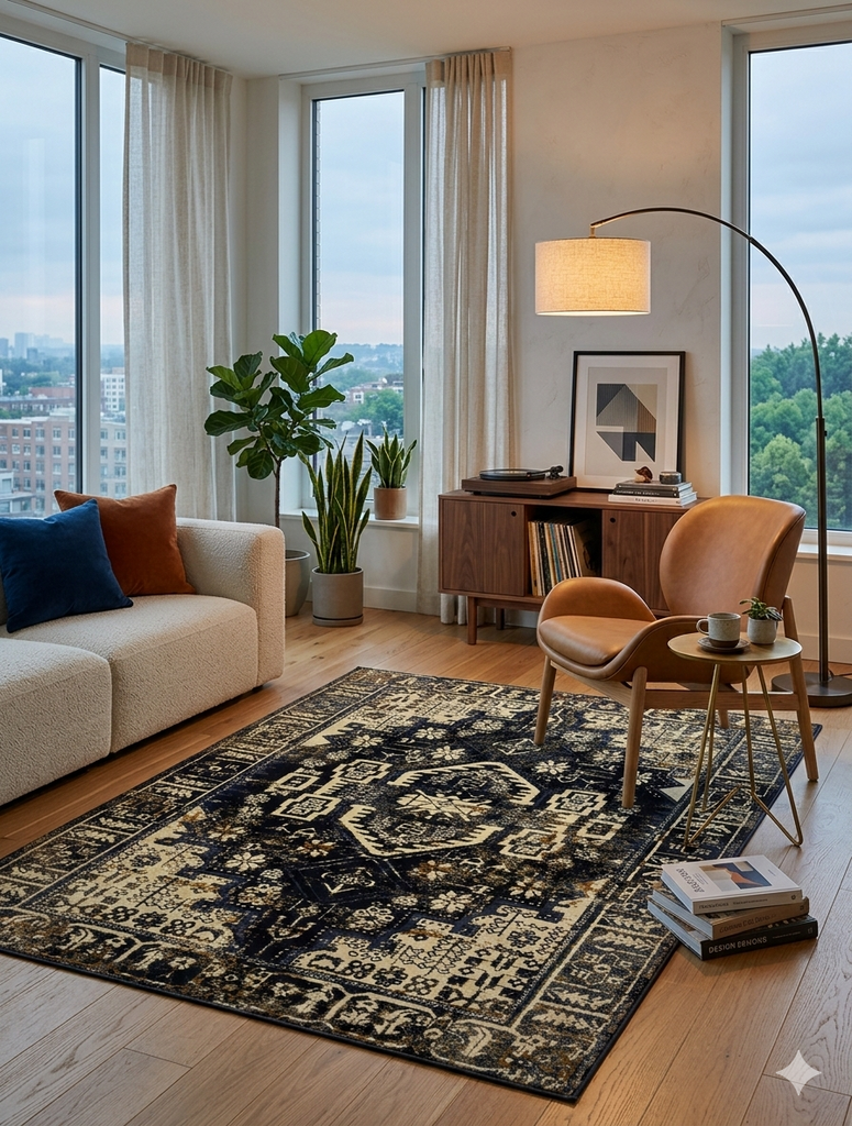 Modern Vintage Rug - 3 x 5 ft - 7182