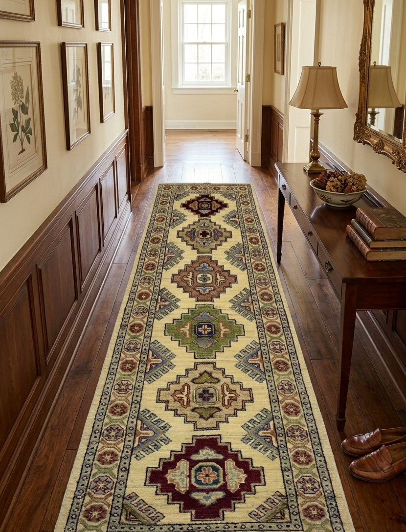 Modern Kazak Runner - 2 x 6 ft