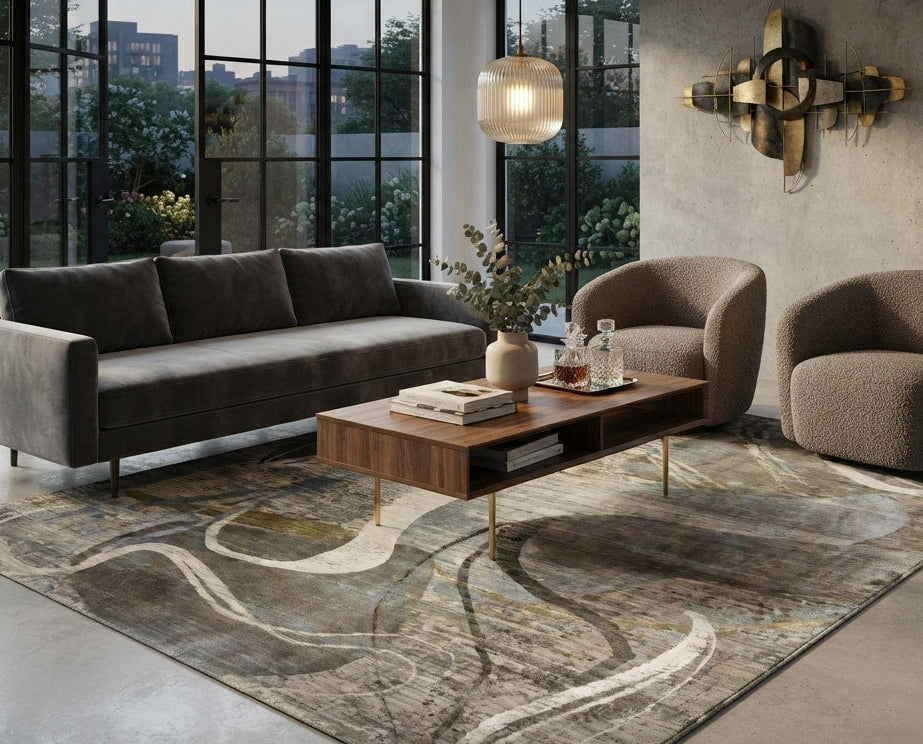 Modern  Abstract Rug - 7 x 10 ft