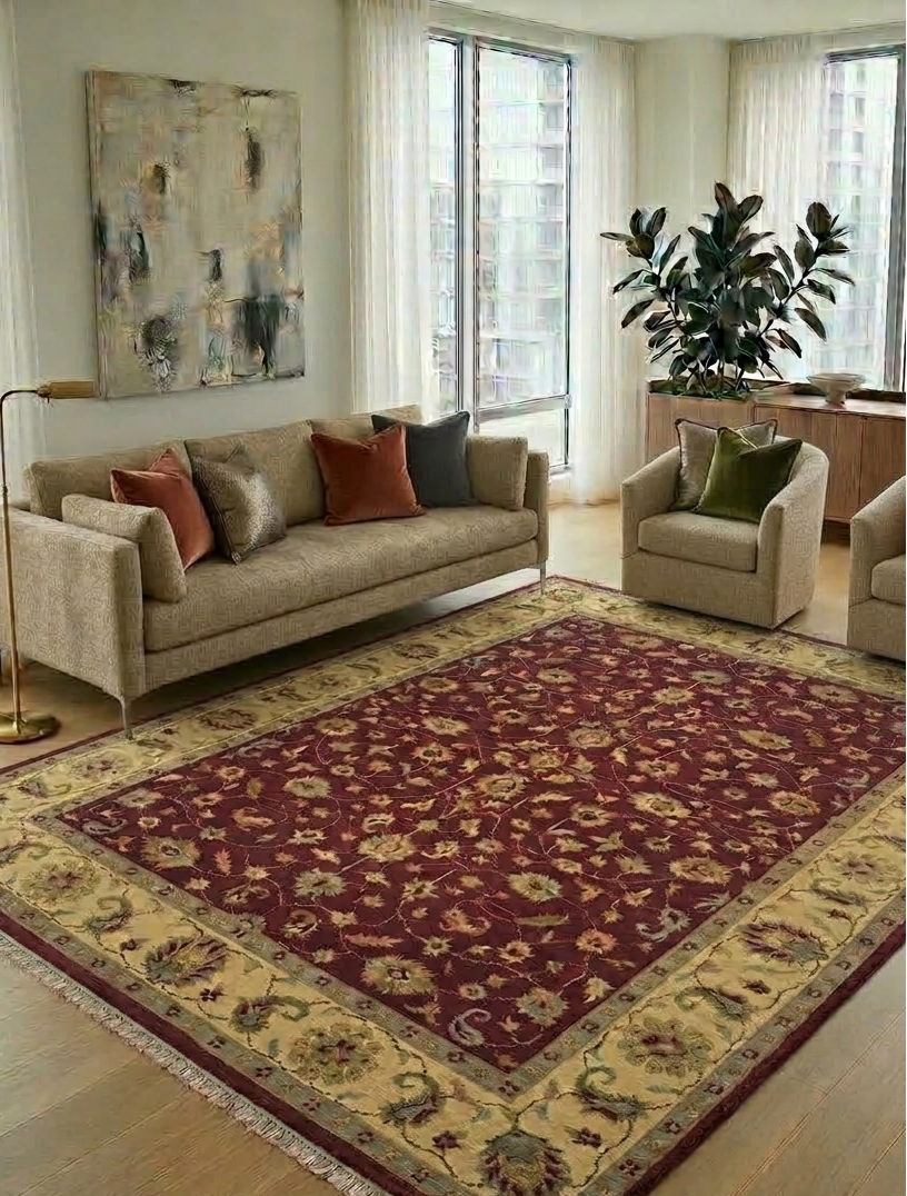 Modern Oushak Rug - 10 x 7 ft